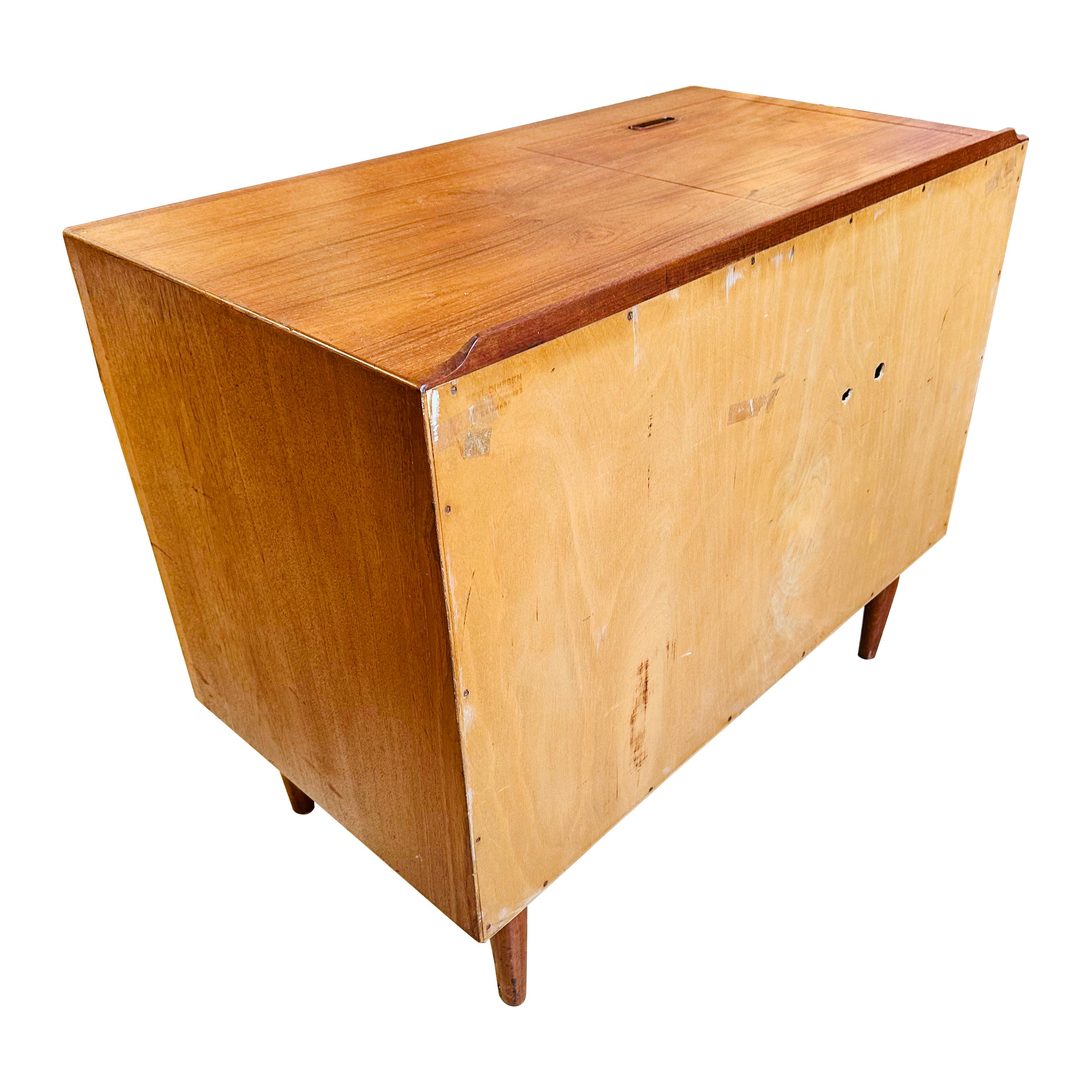 Danish Modern Arne Vodder Teak Hi-Fi Cabinet with Tambour Door 7