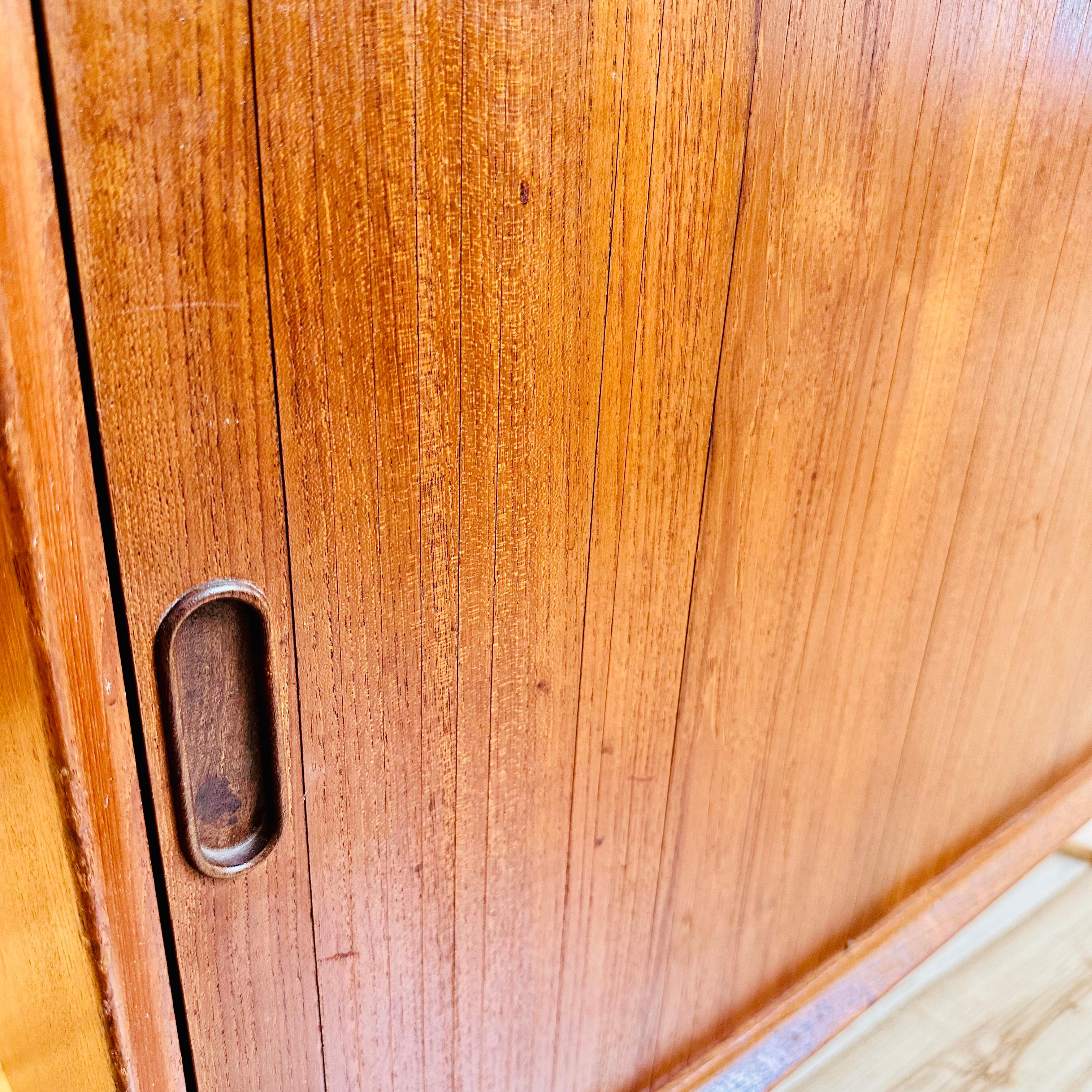 Danish Modern Arne Vodder Teak Hi-Fi Cabinet with Tambour Door 12