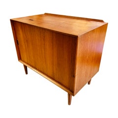 Danish Modern Arne Vodder Teak Hi-Fi Cabinet with Tambour Door