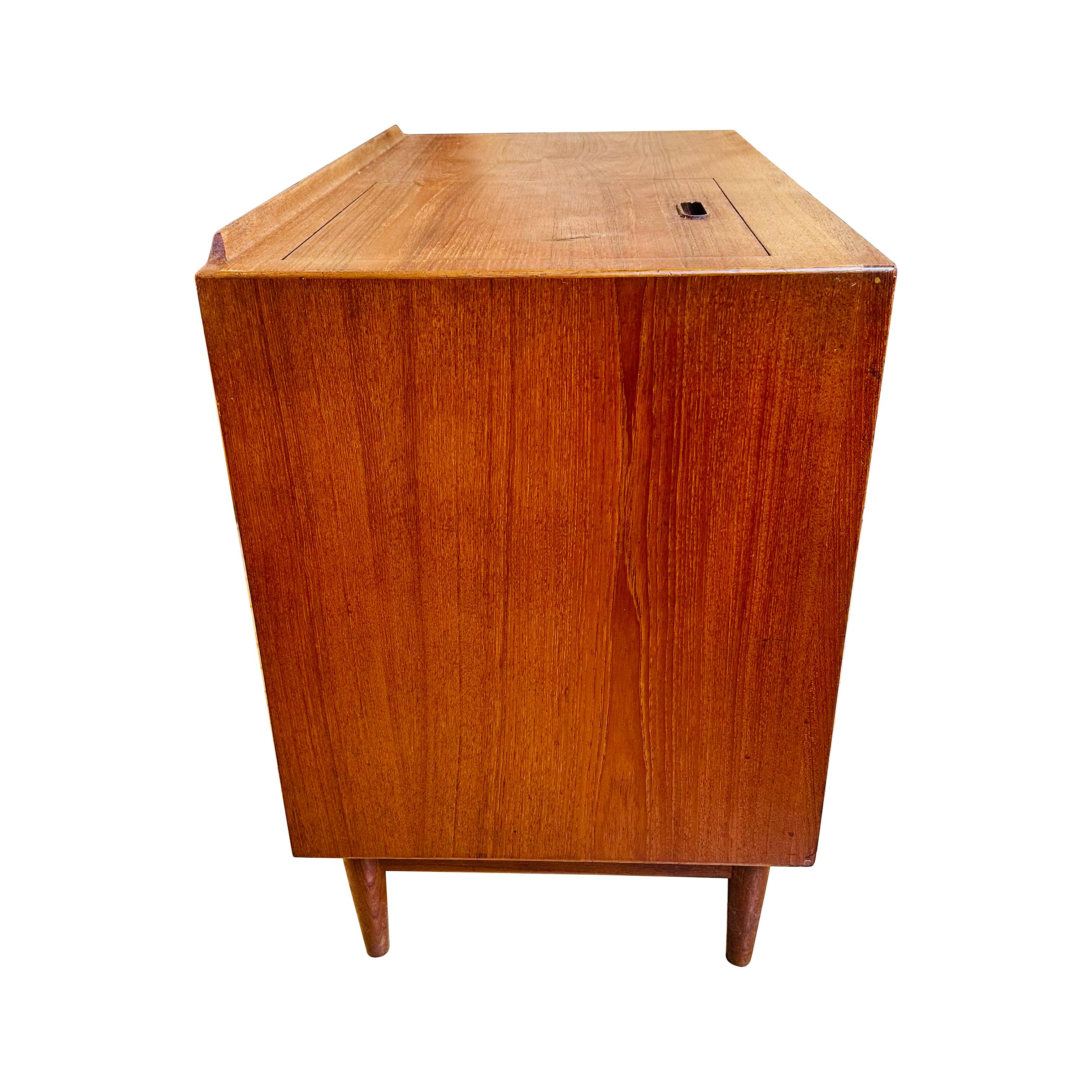 Danish Modern Arne Vodder Teak Hi-Fi Cabinet with Tambour Door 3