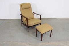 Danish Modern Arnt Lande Teak Adjustable Lounge Chair & Ottoman