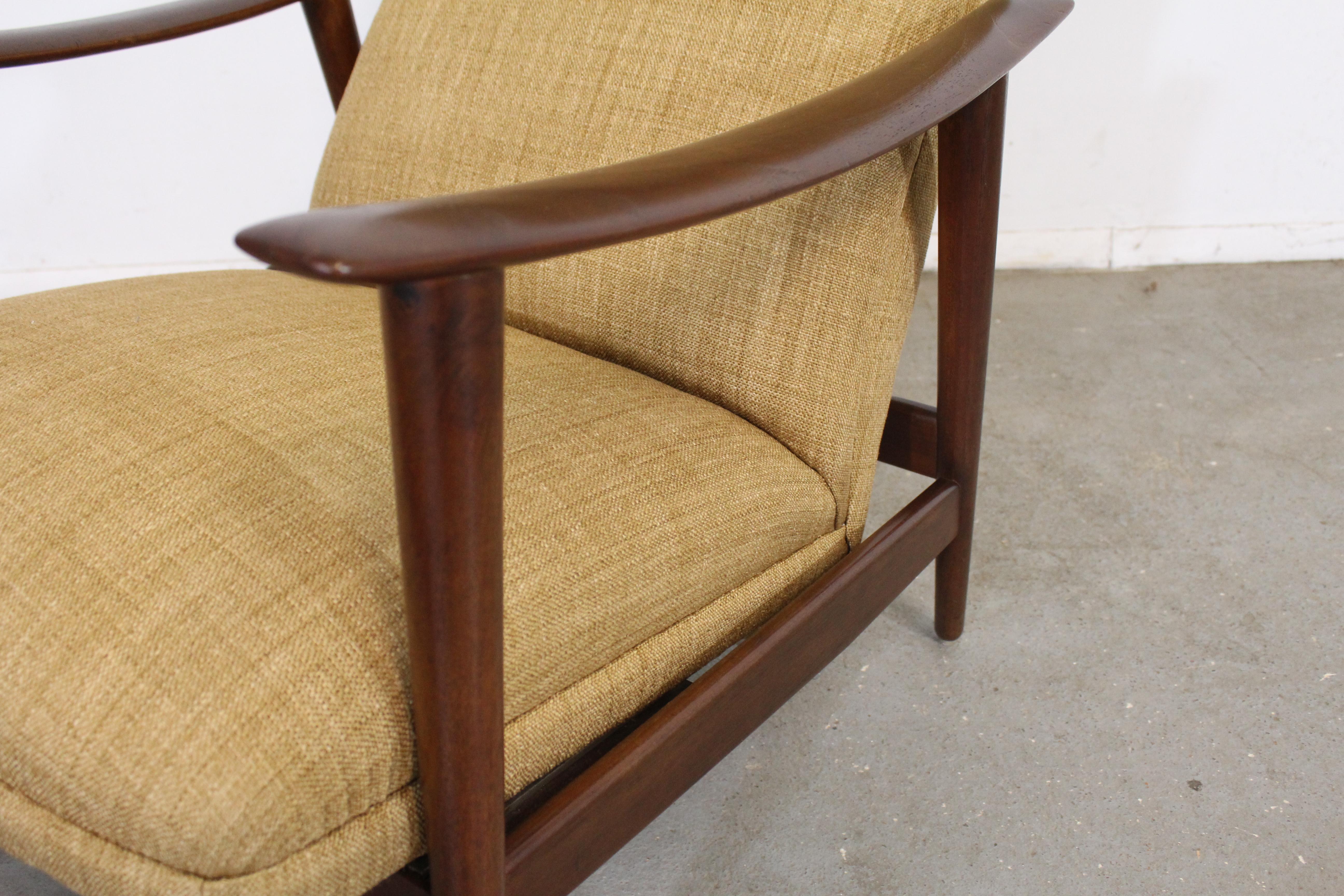 Unknown Danish Modern Arnt Lande Teak Adjustable Lounge Chair & Ottoman