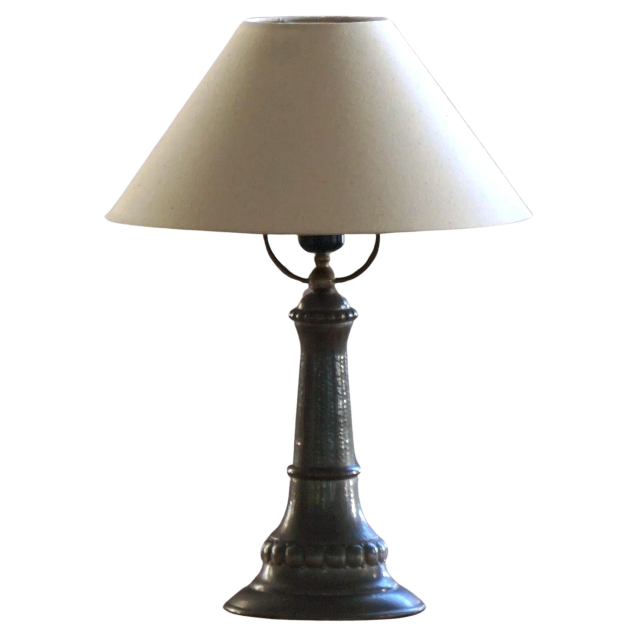 Danish Modern Art Deco Table Lamp in Tin, 1940s in vendita