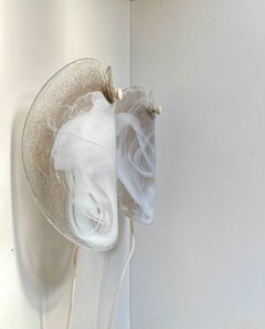 Applique da parete in vetro artistico danese di Per Lütken per Holmegaard, anni '70