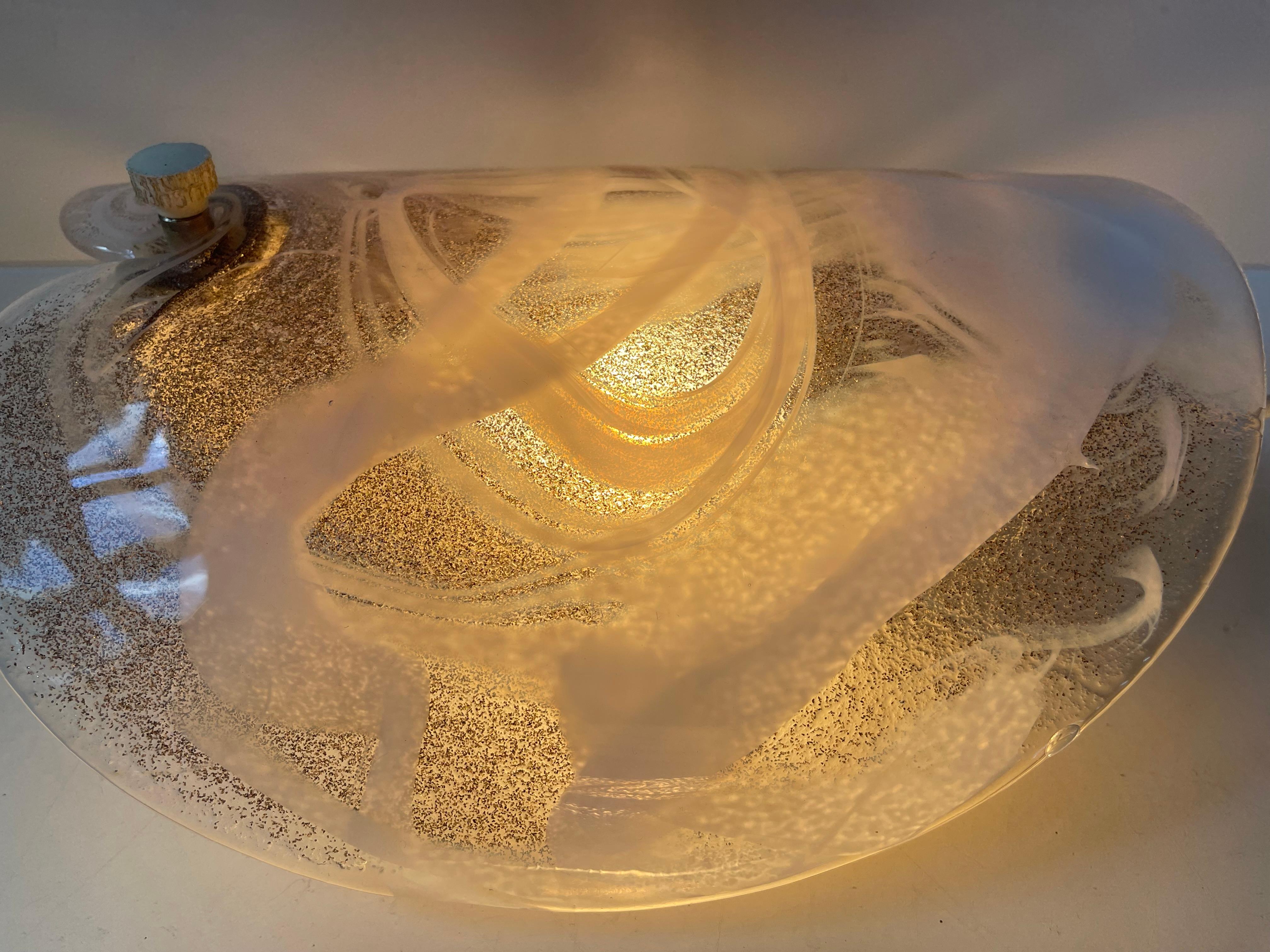 Apliques daneses de vidrio artístico moderno de Per Lütken para Holmegaard, años 70 Acero en venta