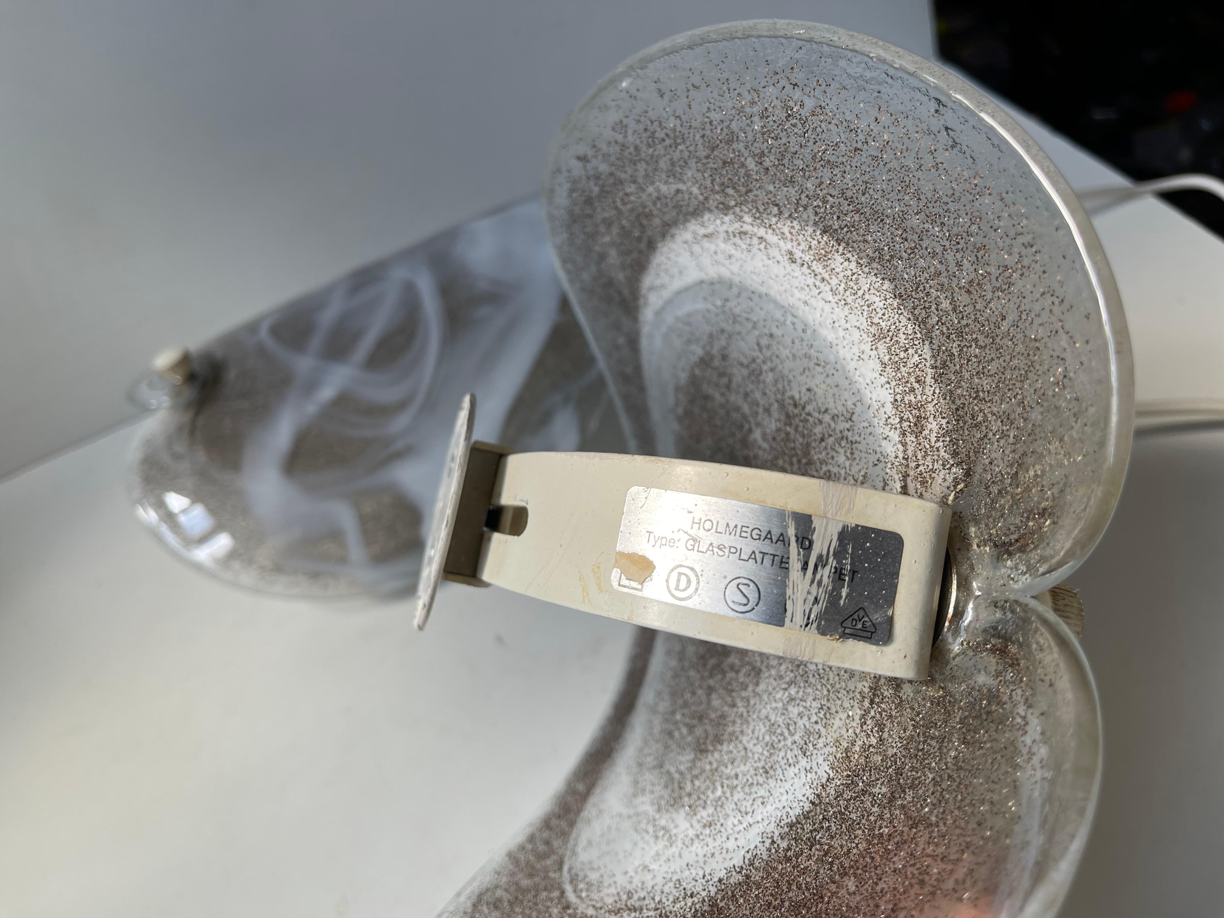 Apliques daneses de vidrio artístico moderno de Per Lütken para Holmegaard, años 70 en venta 1