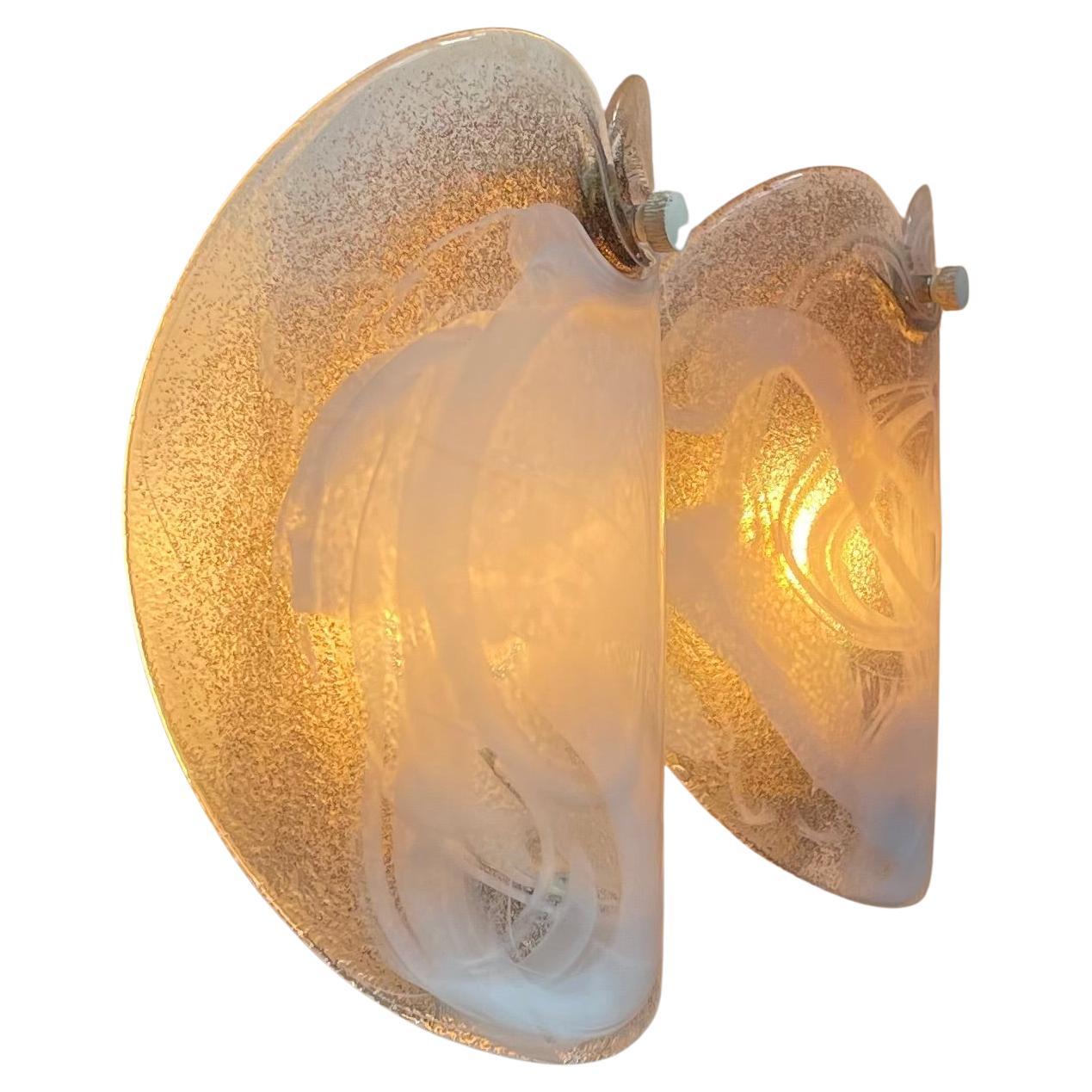 Apliques daneses de vidrio artístico moderno de Per Lütken para Holmegaard, años 70 en venta