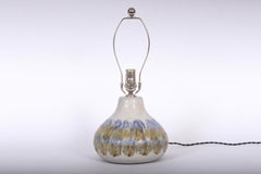 Art Studio French Blue hand painted "Brushstroke" Ceramic Table Lamp