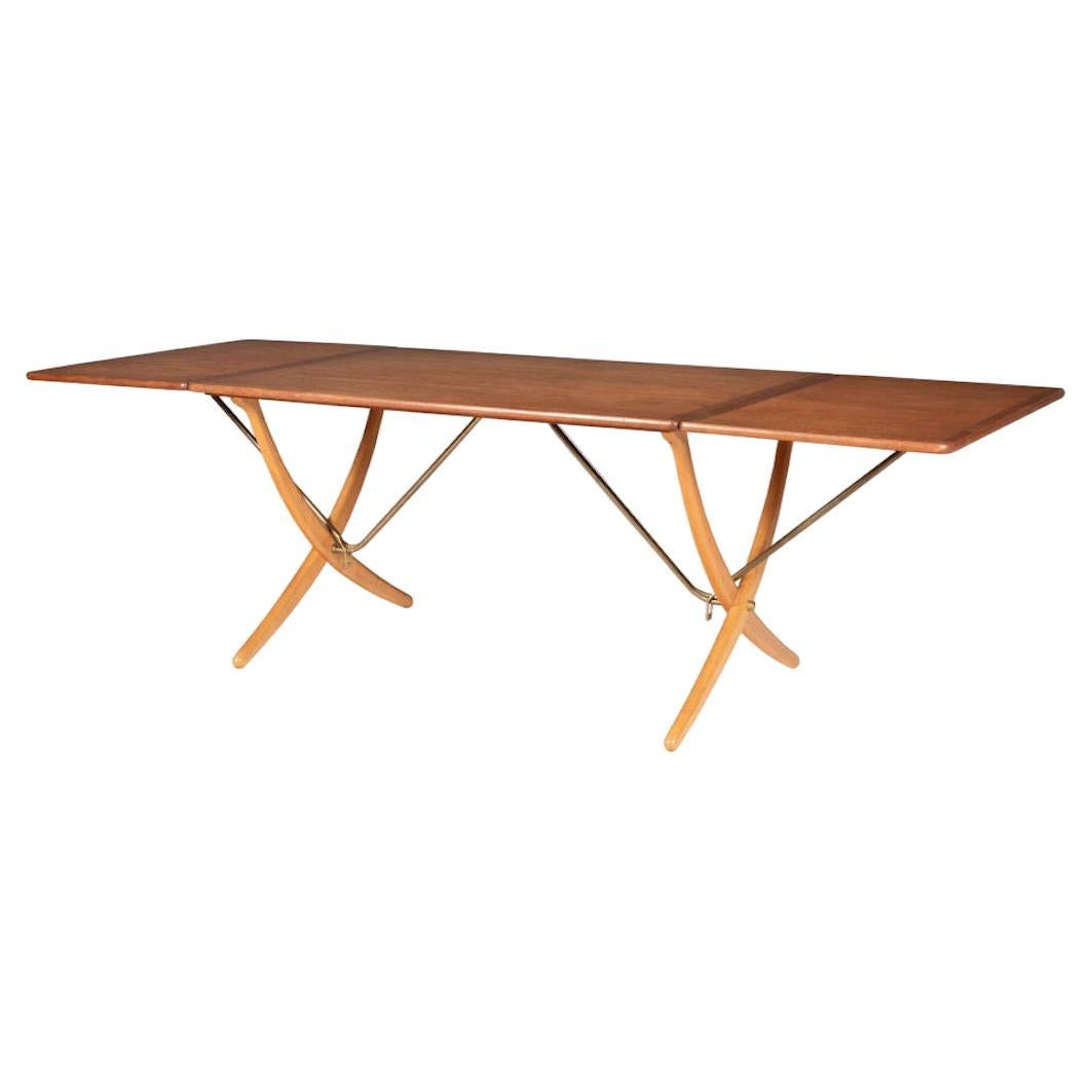 Danish Modern AT-304 Sawhorse table by Hans Wegner For Sale