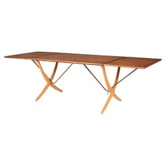 Retro Danish Modern AT-304 Sawhorse table by Hans Wegner