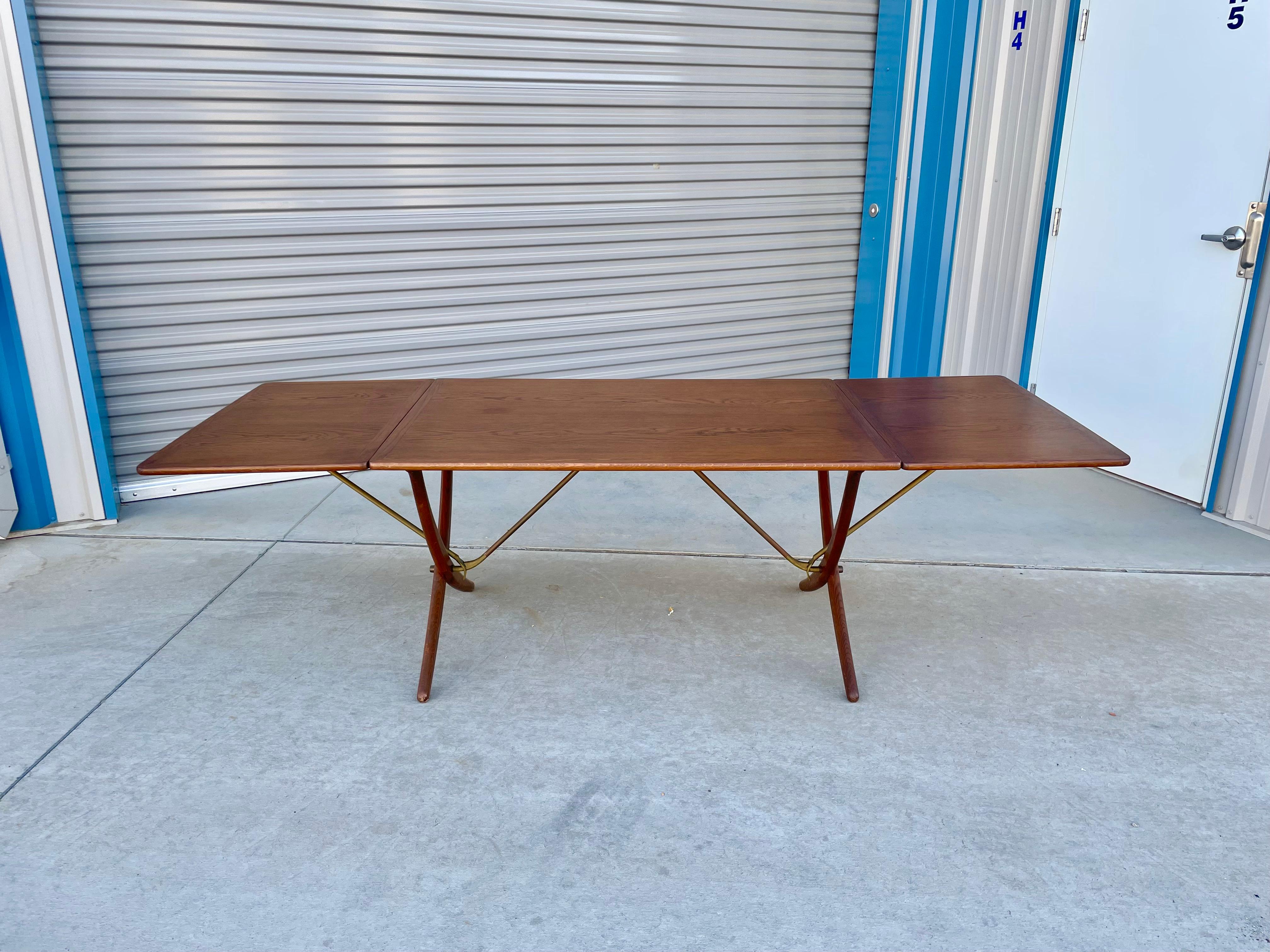 Mid-20th Century Danish Modern AT-304 Teak and Oak Dining Table by Hans J. Wegner For Sale