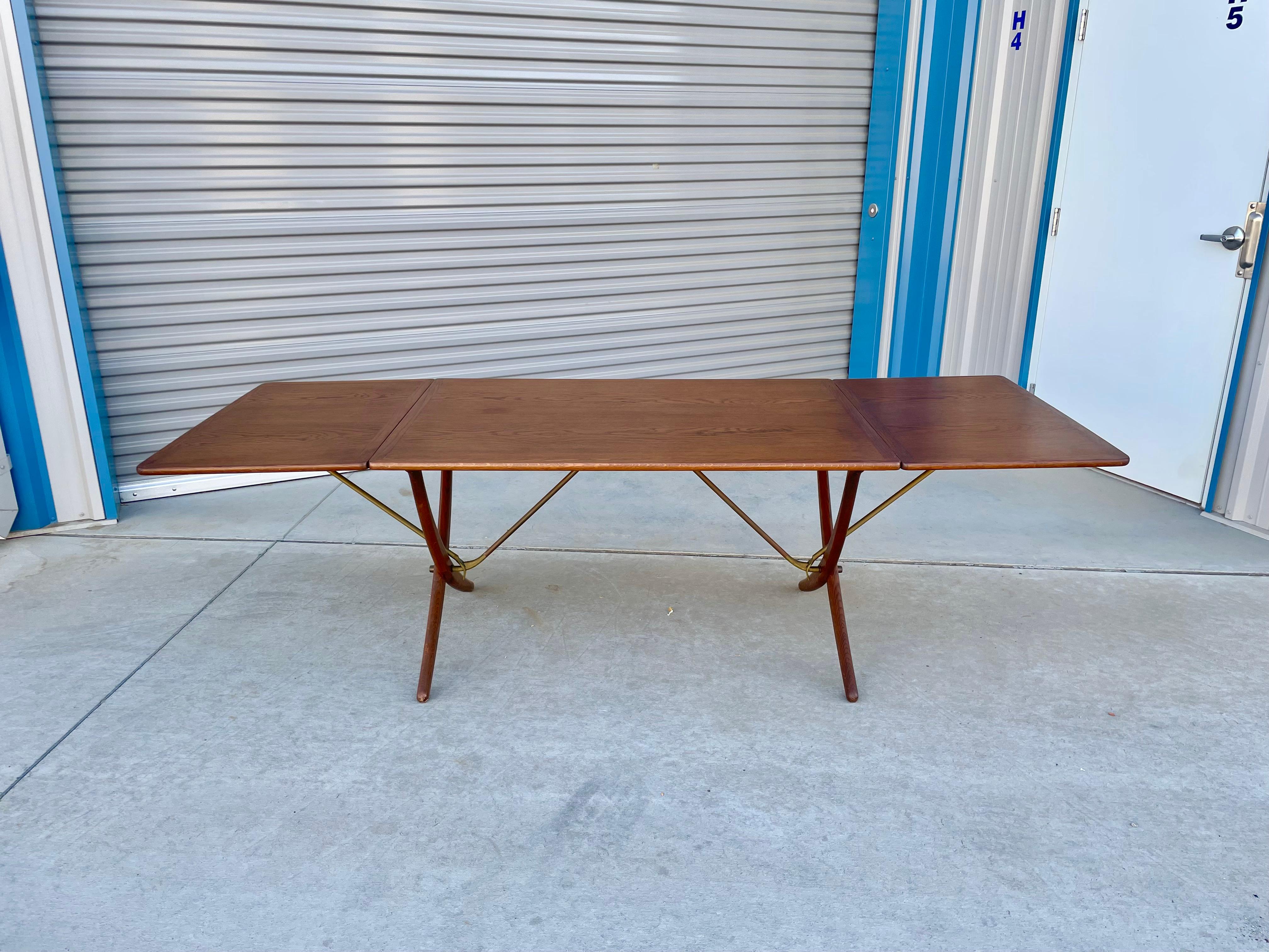 Mid-20th Century Danish Modern AT-304 Teak and Oak Dining Table by Hans J. Wegner For Sale