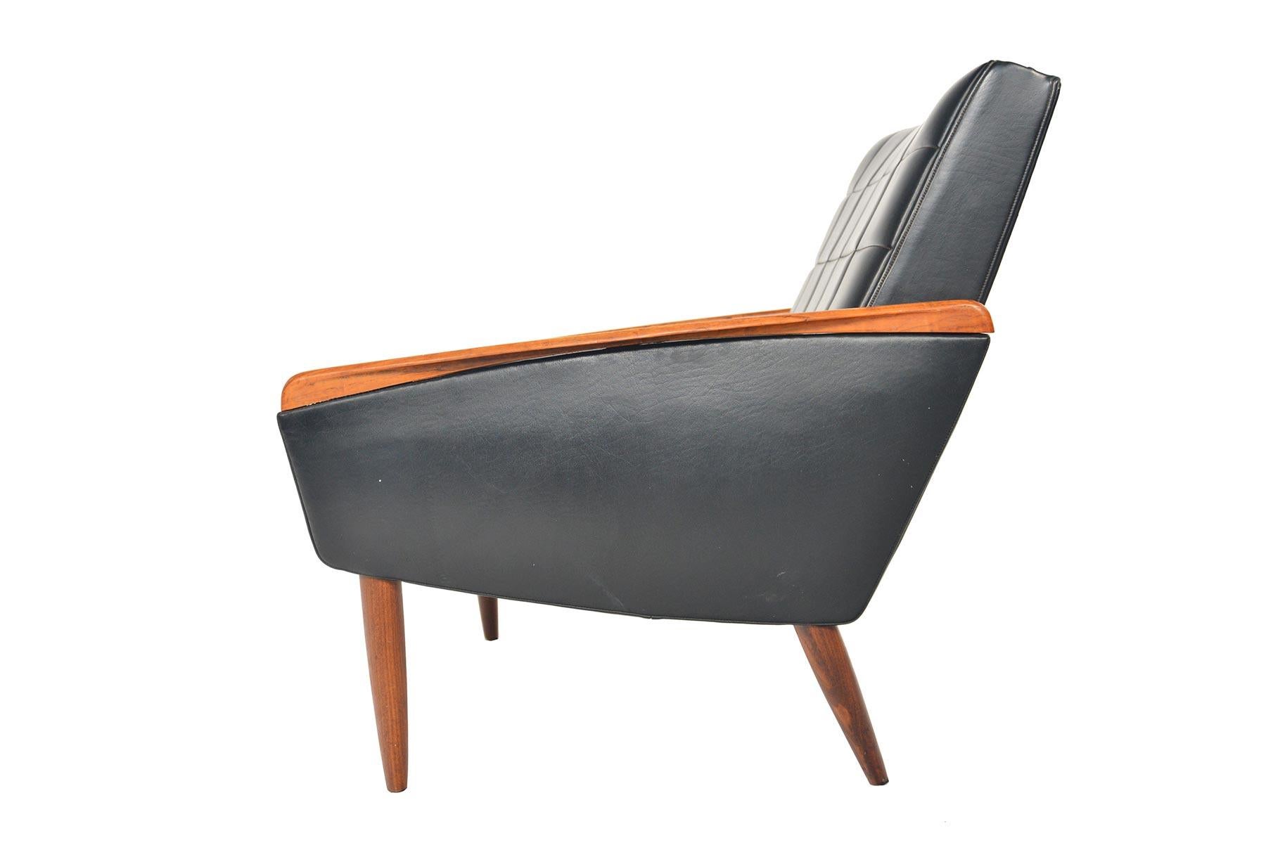 Swedish Danish Modern Atomic Teak Midcentury Lounge Chair