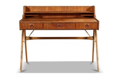 Danish Modern Atomic Teak + Oak Desk