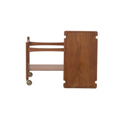 Danish Modern Bar Cart on Wheels