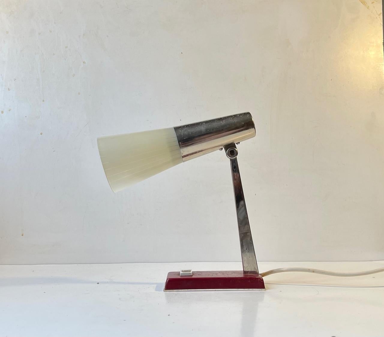 Scandinavian Modern Danish Modern Bedside Table Lamp by Ernest Voss, 1950s For Sale