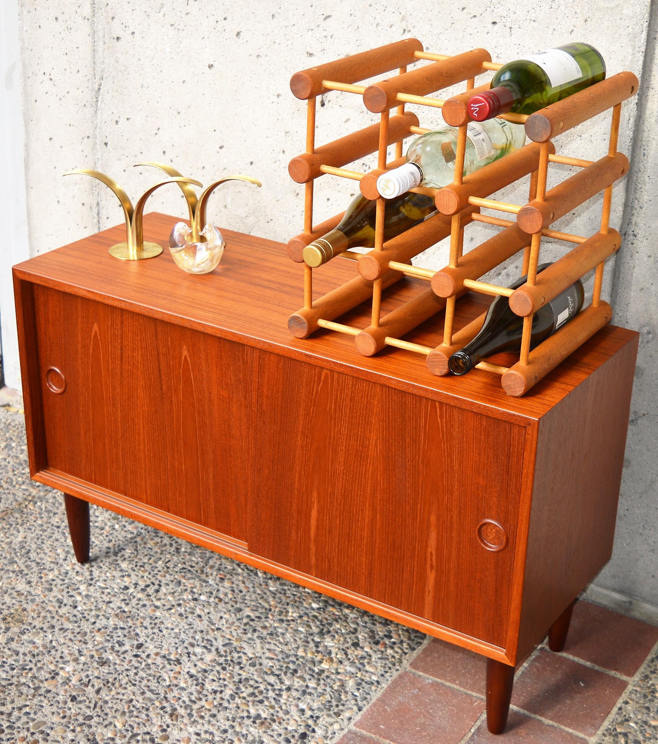 Danish Modern Beech 12 Bottle Wine Rack or Bottle Holder by Nissen Langaa For Sale 3