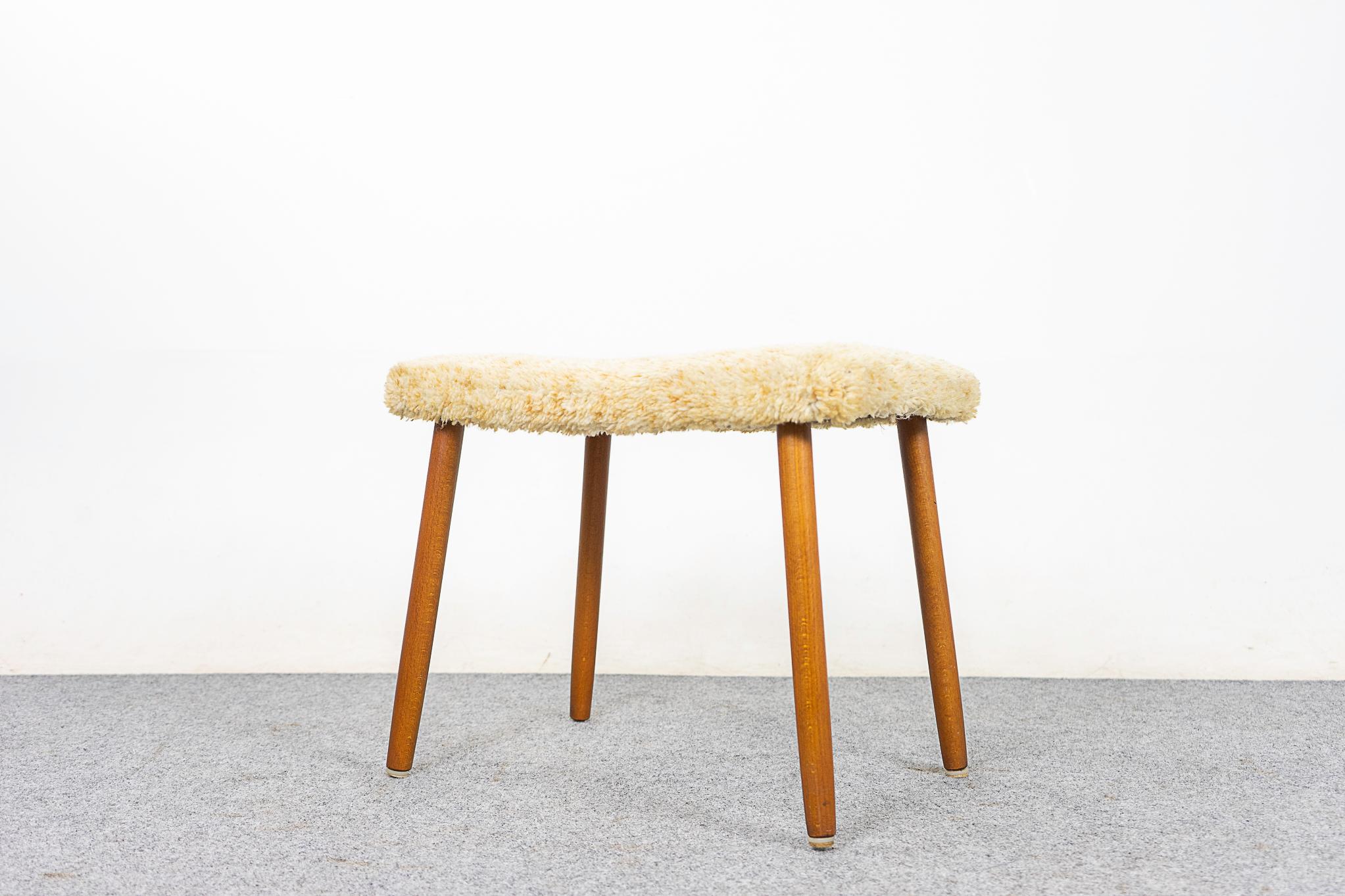 Danish Modern Beech Footstool For Sale 1