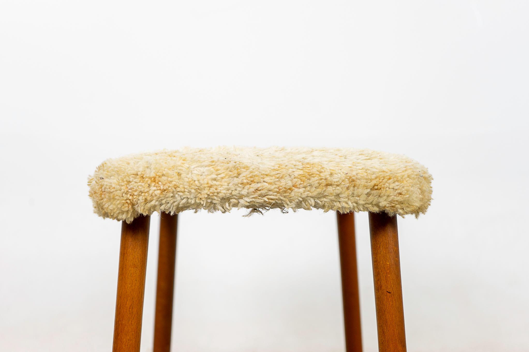 Danish Modern Beech Footstool For Sale 4