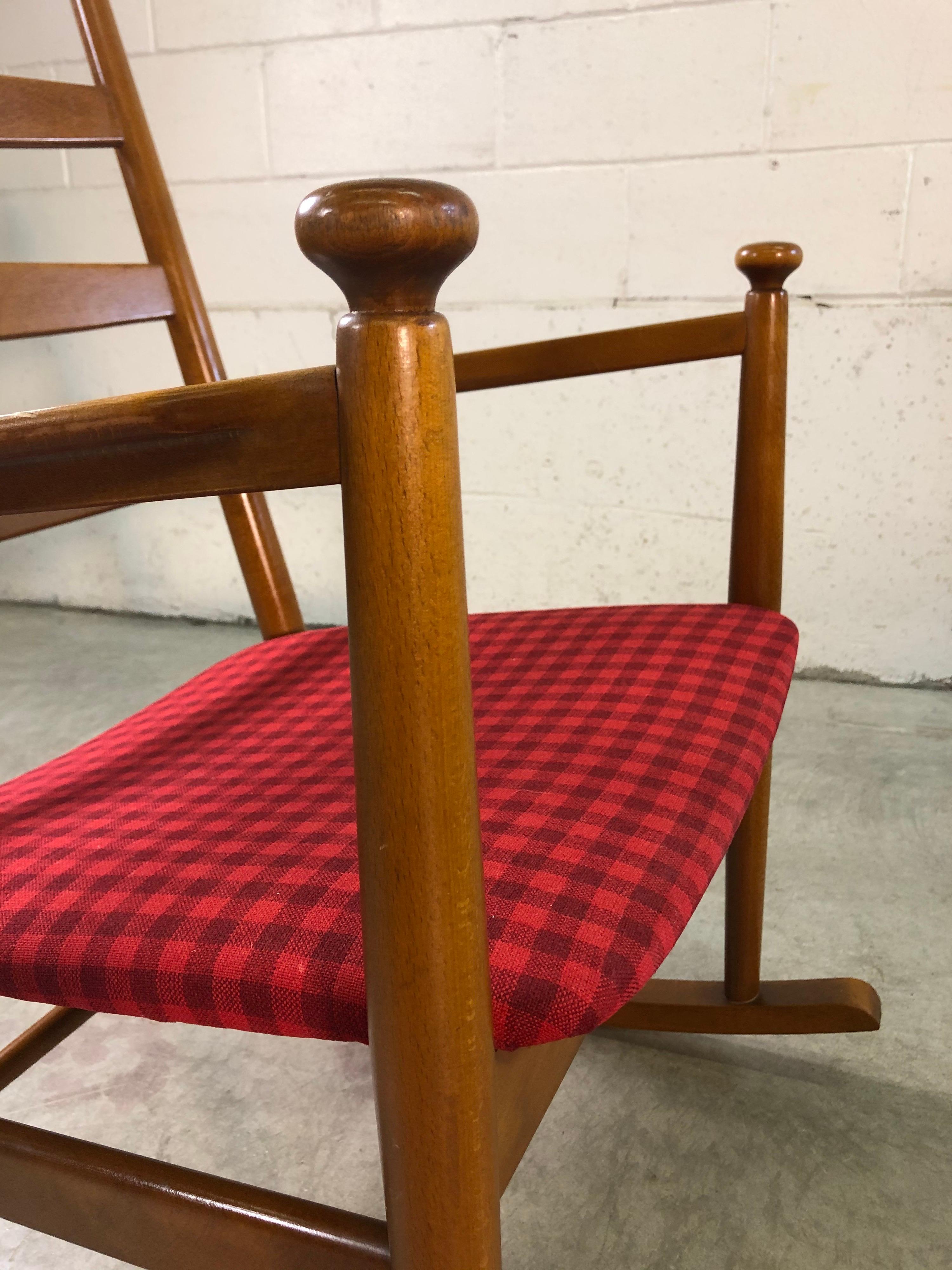 Danish Modern Beechwood Rocking Chair by Niels Eilersen For Sale 6