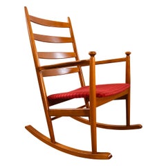 Danish Modern Beechwood Rocking Chair by Niels Eilersen