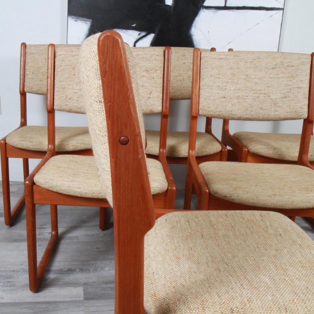 European Danish Modern Benny Linden Teak Dining Chairs