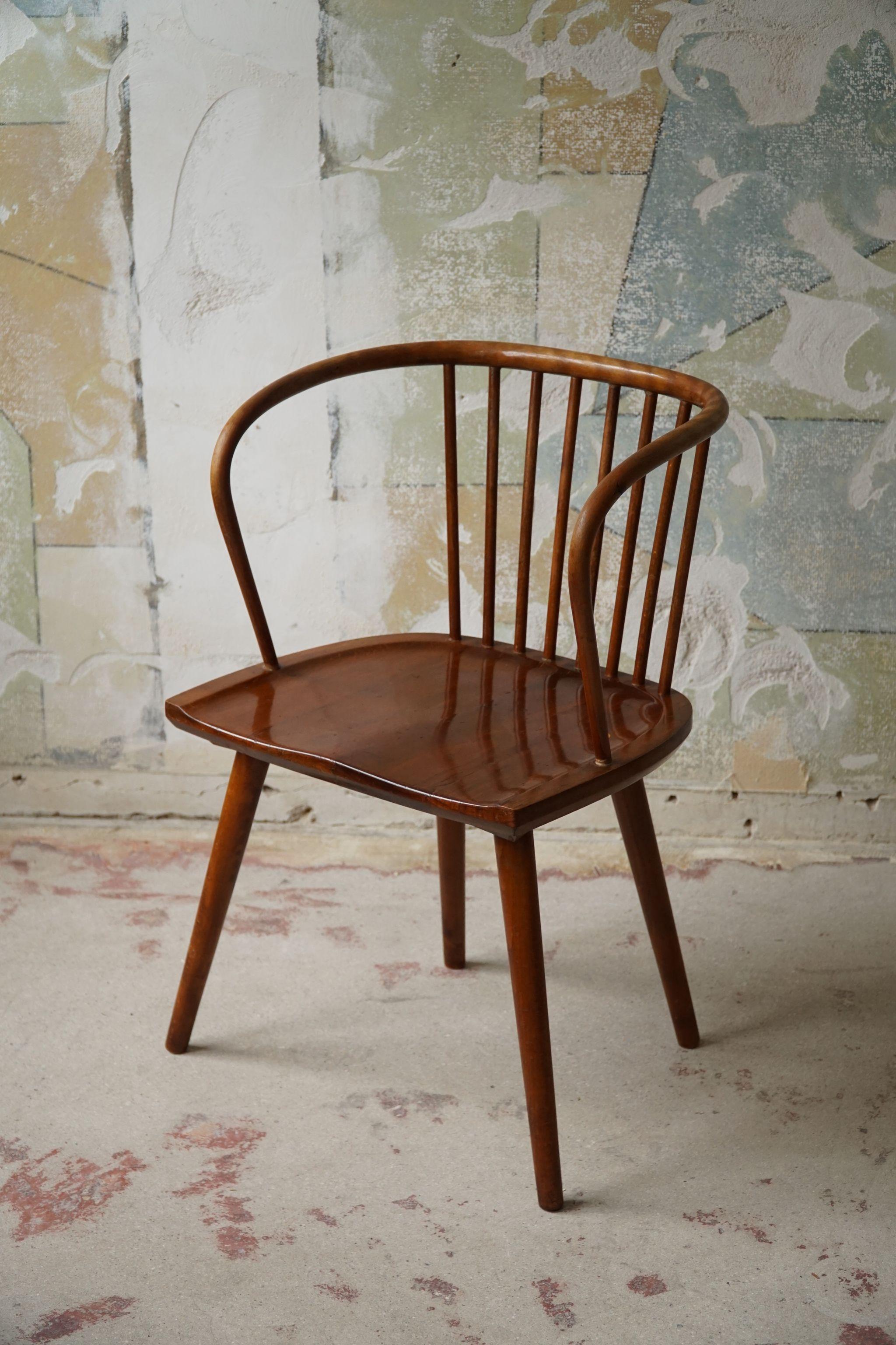 Danish Modern Bentwood Armchair in Beech, in the Style of Karl Schrøder, 1950s  In Good Condition In Odense, DK