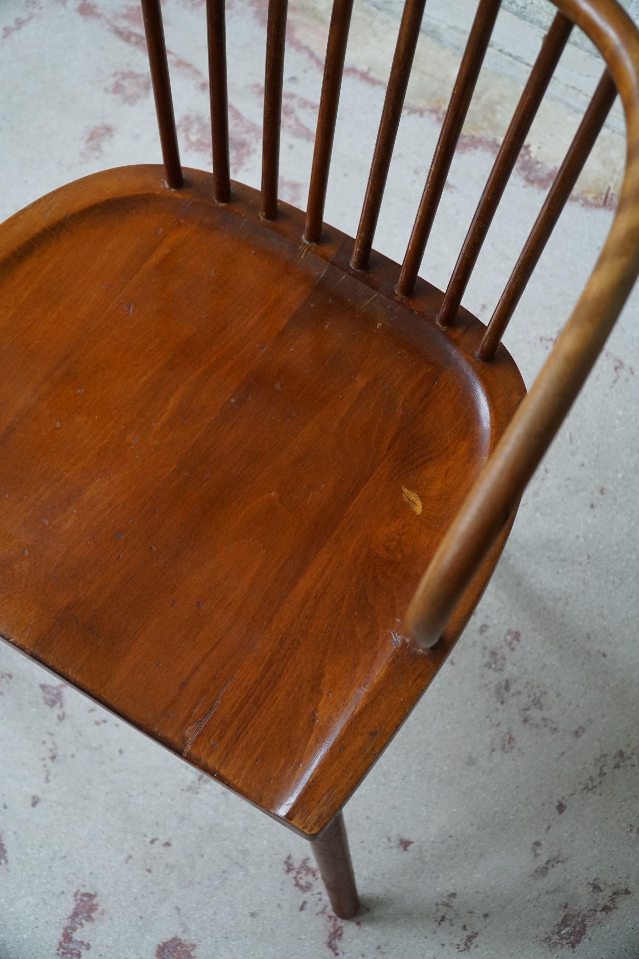 Mid-20th Century Danish Modern Bentwood Armchair in Beech, in the Style of Karl Schrøder, 1950s 