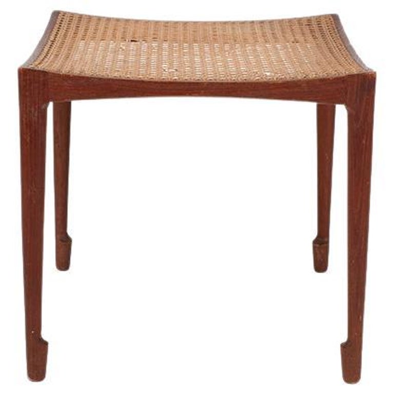 Danish Modern Bernt Petersen Caned Stool