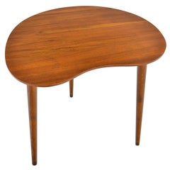 Vintage Danish Modern Biomorphic Elm Side Table