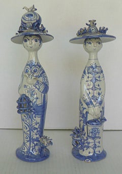 Danish Modern BJØRN WIINBLAD Ceramic Set The Four Seasons Lady Figures 1970