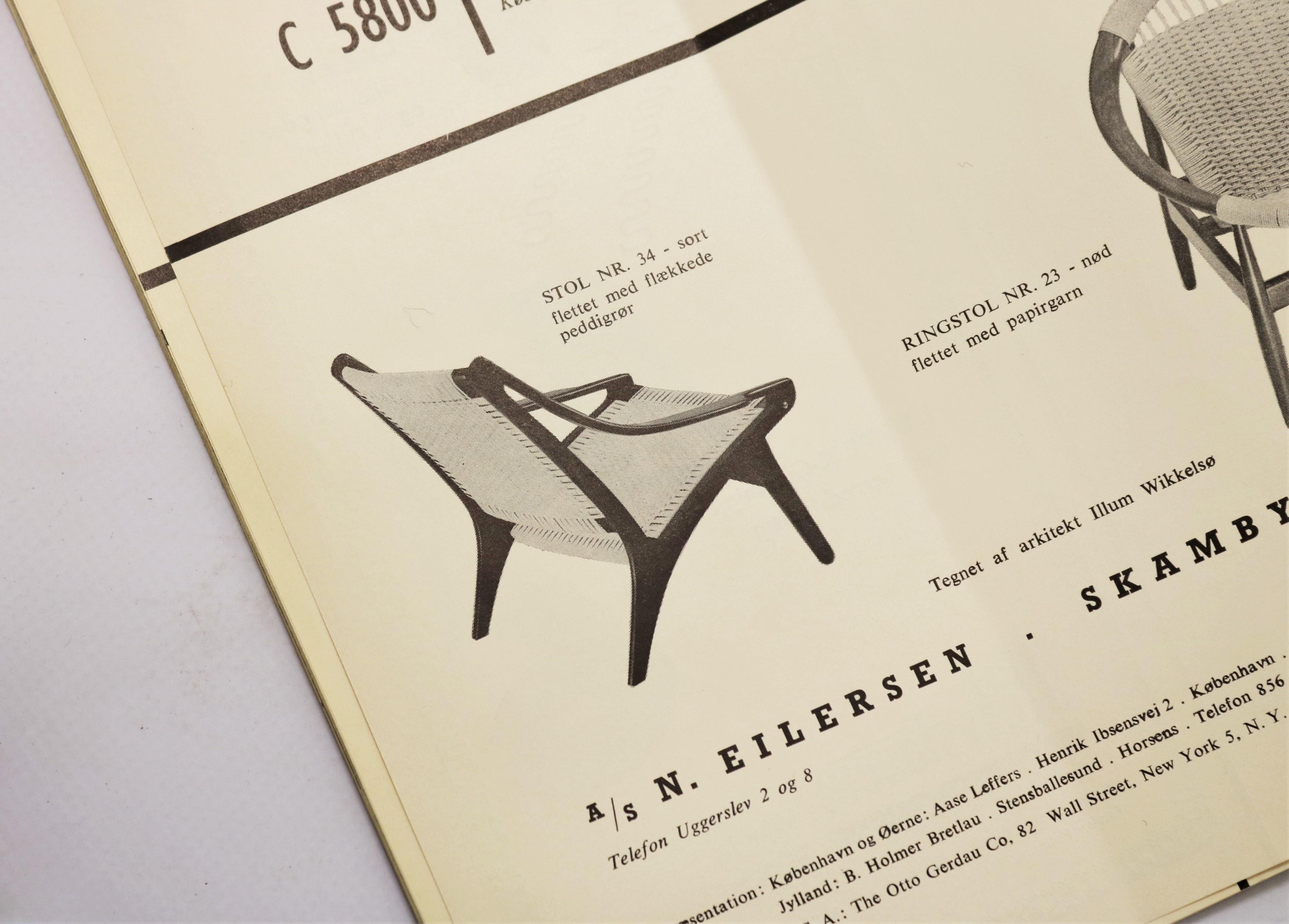 Chaise moderne danoise en hêtre laqué noir et chaise longue par Illum Wikkelsø, années 1950 en vente 6
