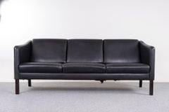 Dänisches Modernes Schwarzes Ledersofa