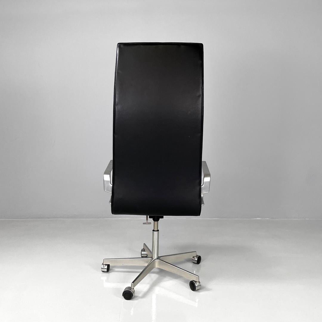 Contemporary Danish modern black office chair Oxford by Arne Jacobsen for Fritz Hansen, 2004 For Sale
