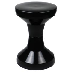 Vintage Danish Modern Black Tam Tam Stool by Henry Massonnet