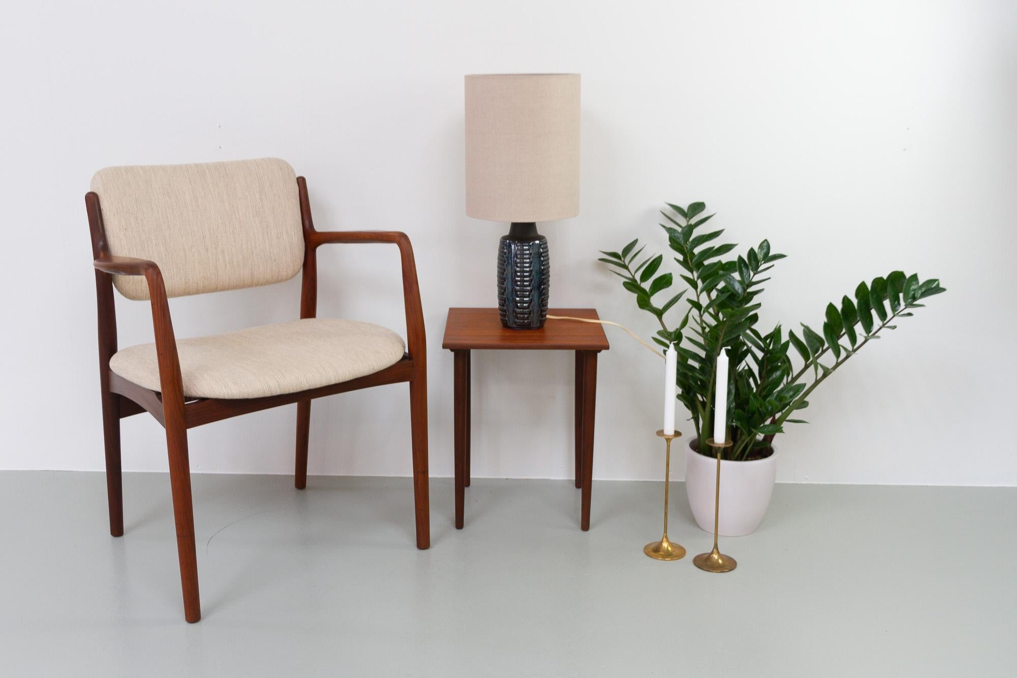 Danish Modern Blue Ceramic Table Lamp 1034 by Einar Johansen for Søholm, 1960s 4