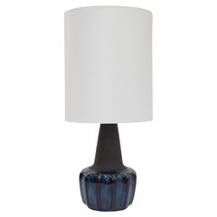 Danish Modern Blue Ceramic Table Lamp 1051 by Einar Johansen for Søholm, 1960s.