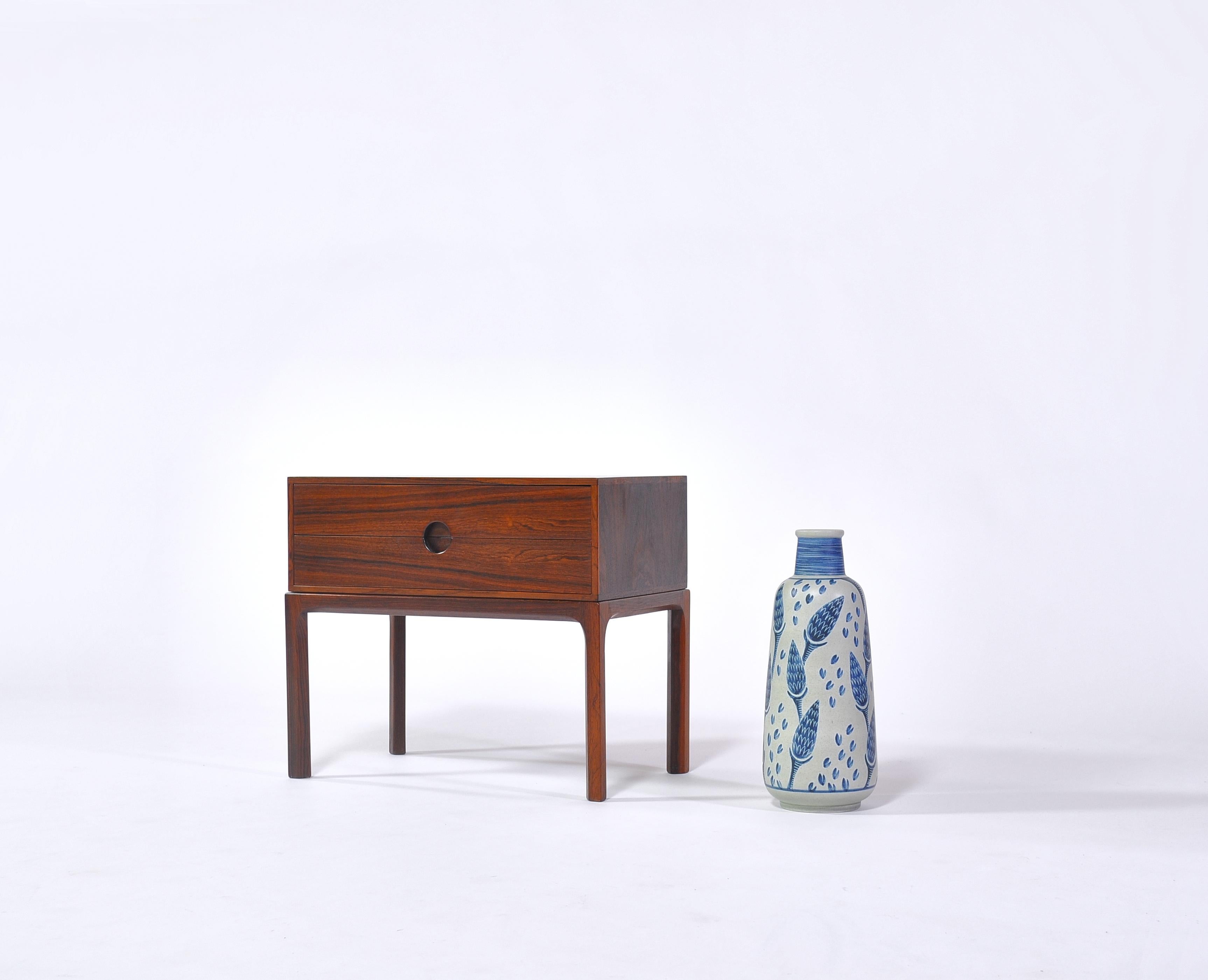 Blue Ceramic Floor Vase by Rigmor Nielsen for Søholm, 1960s, Danish Modern  2