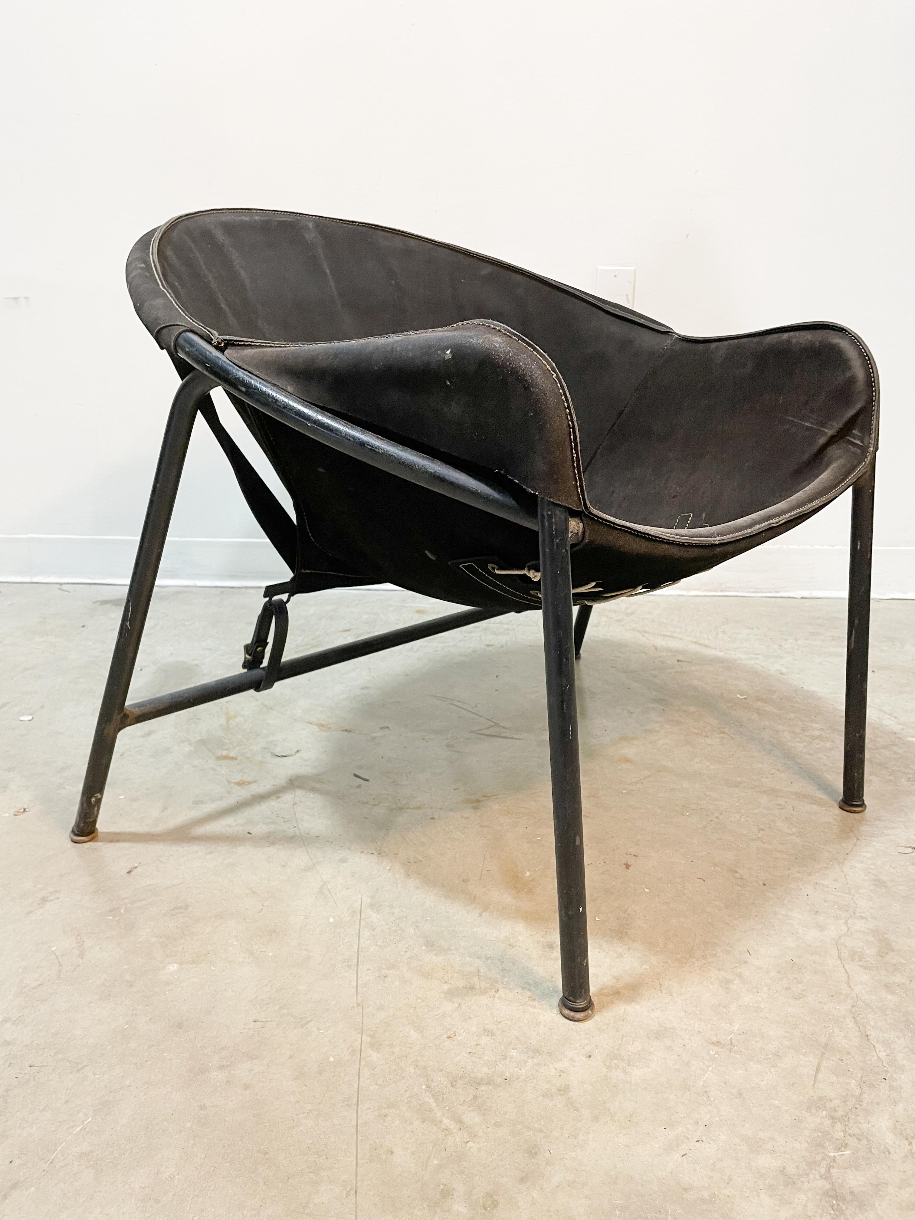 Danish Modern BO 360 Suede Sling Chair by Erik Ole Jorgensen For Sale 2