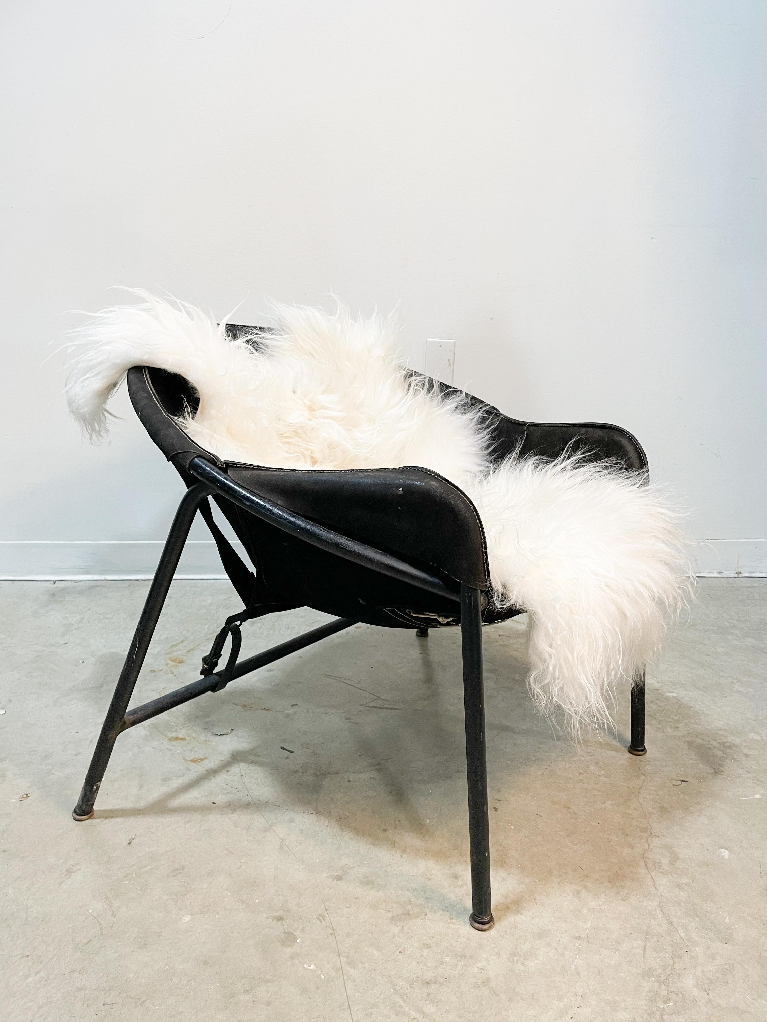 Danish Modern BO 360 Suede Sling Chair by Erik Ole Jorgensen For Sale 3
