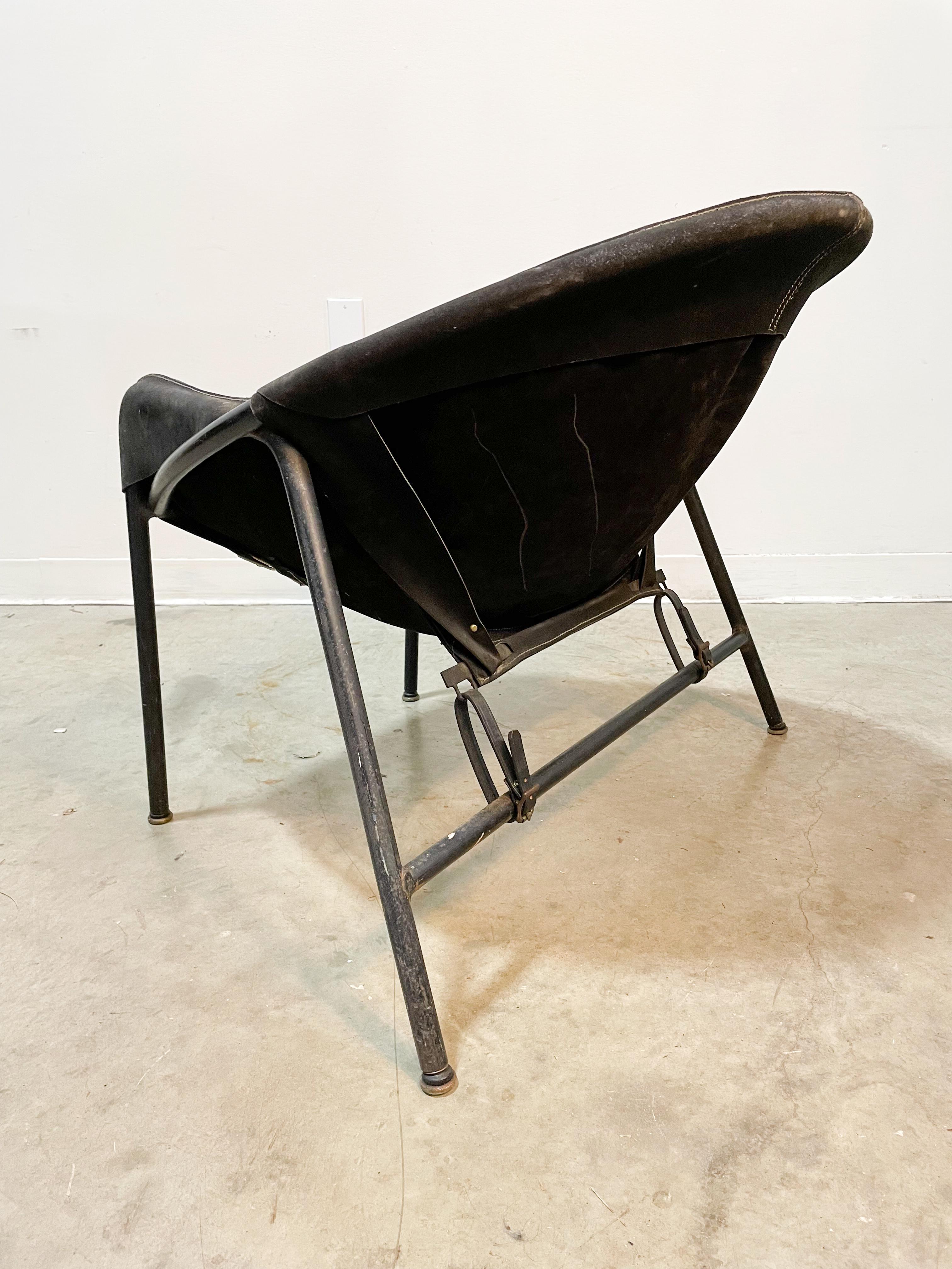 Dänischer moderner BO 360 Sling Chair aus Wildleder von Erik Ole Jorgensen (Moderne der Mitte des Jahrhunderts) im Angebot