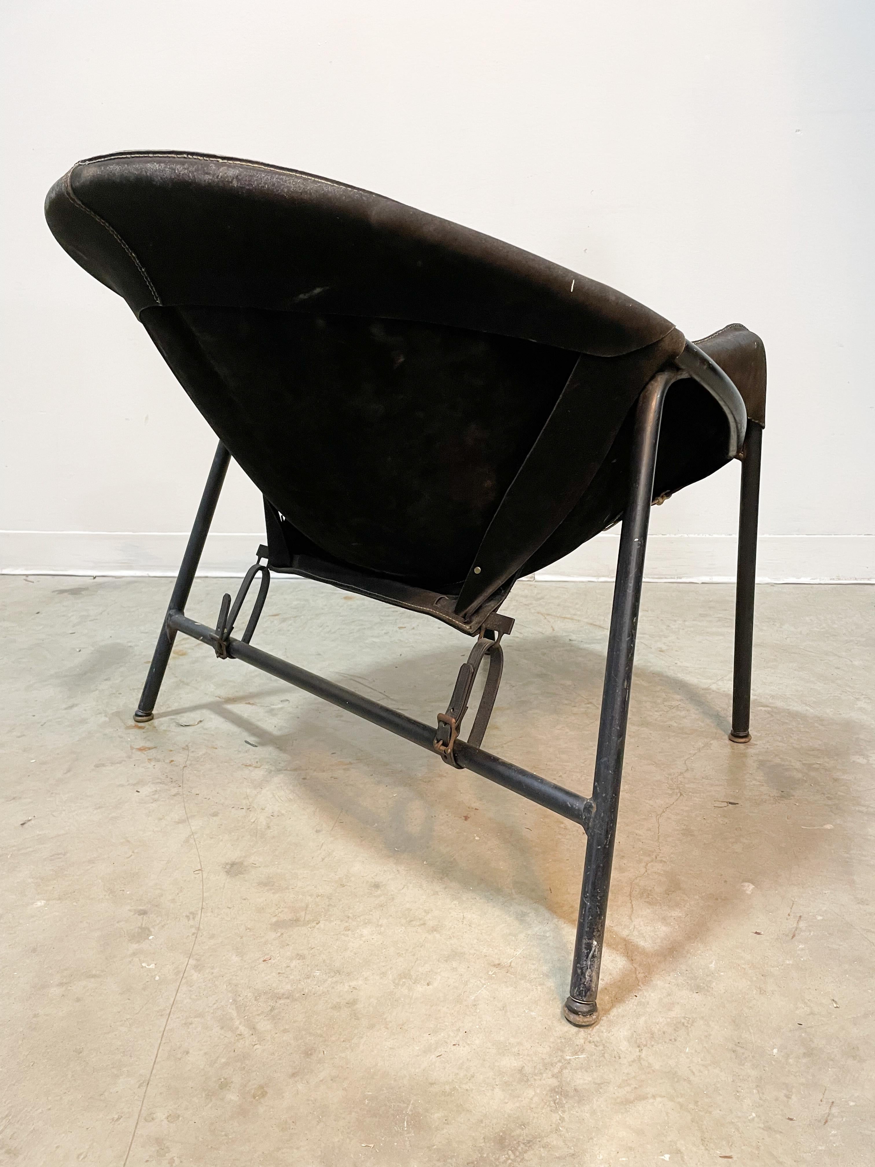 20th Century Danish Modern BO 360 Suede Sling Chair by Erik Ole Jorgensen For Sale