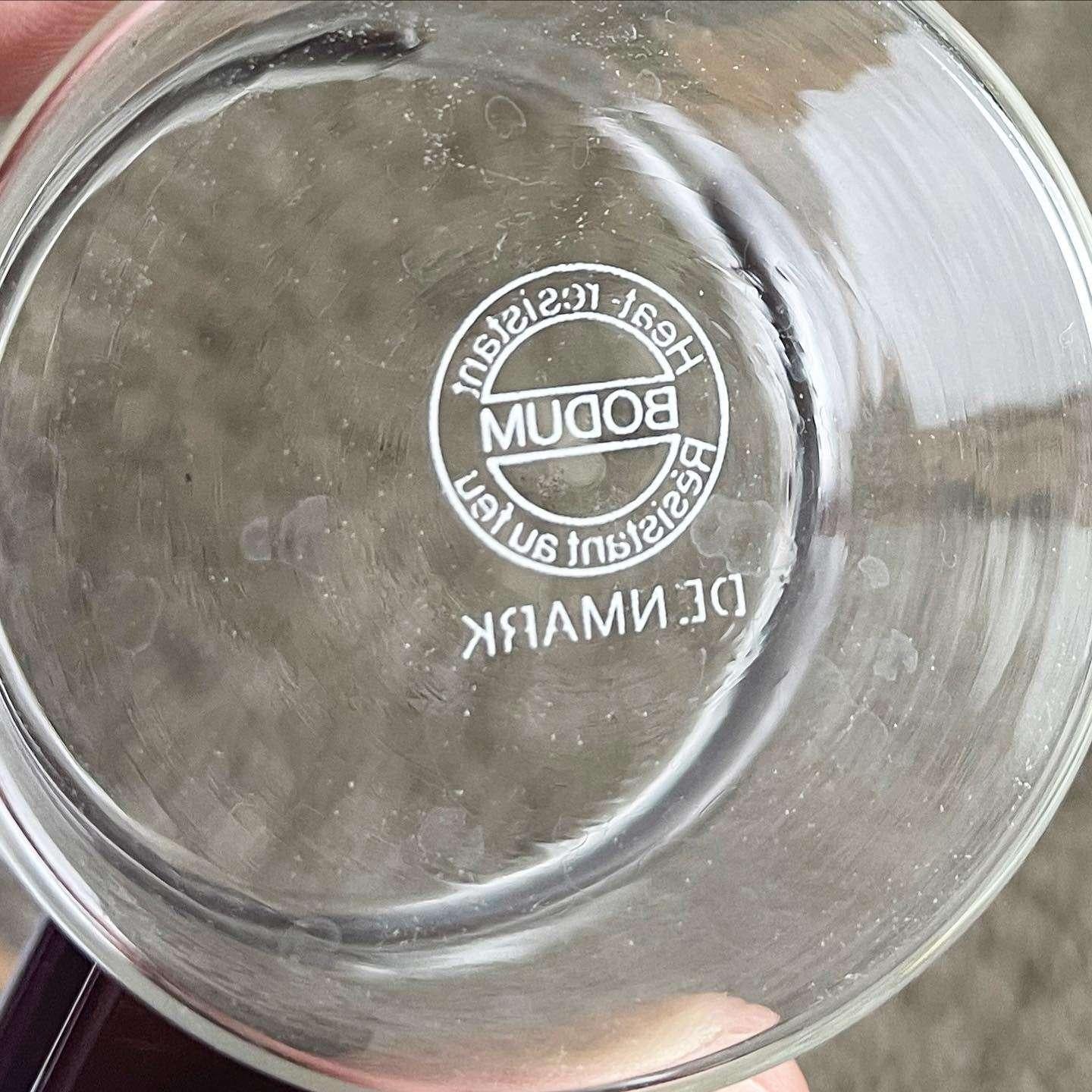 Late 20th Century Danish Modern Bodum Glass Coffee Mugs, as in Star Trek - Set of 10