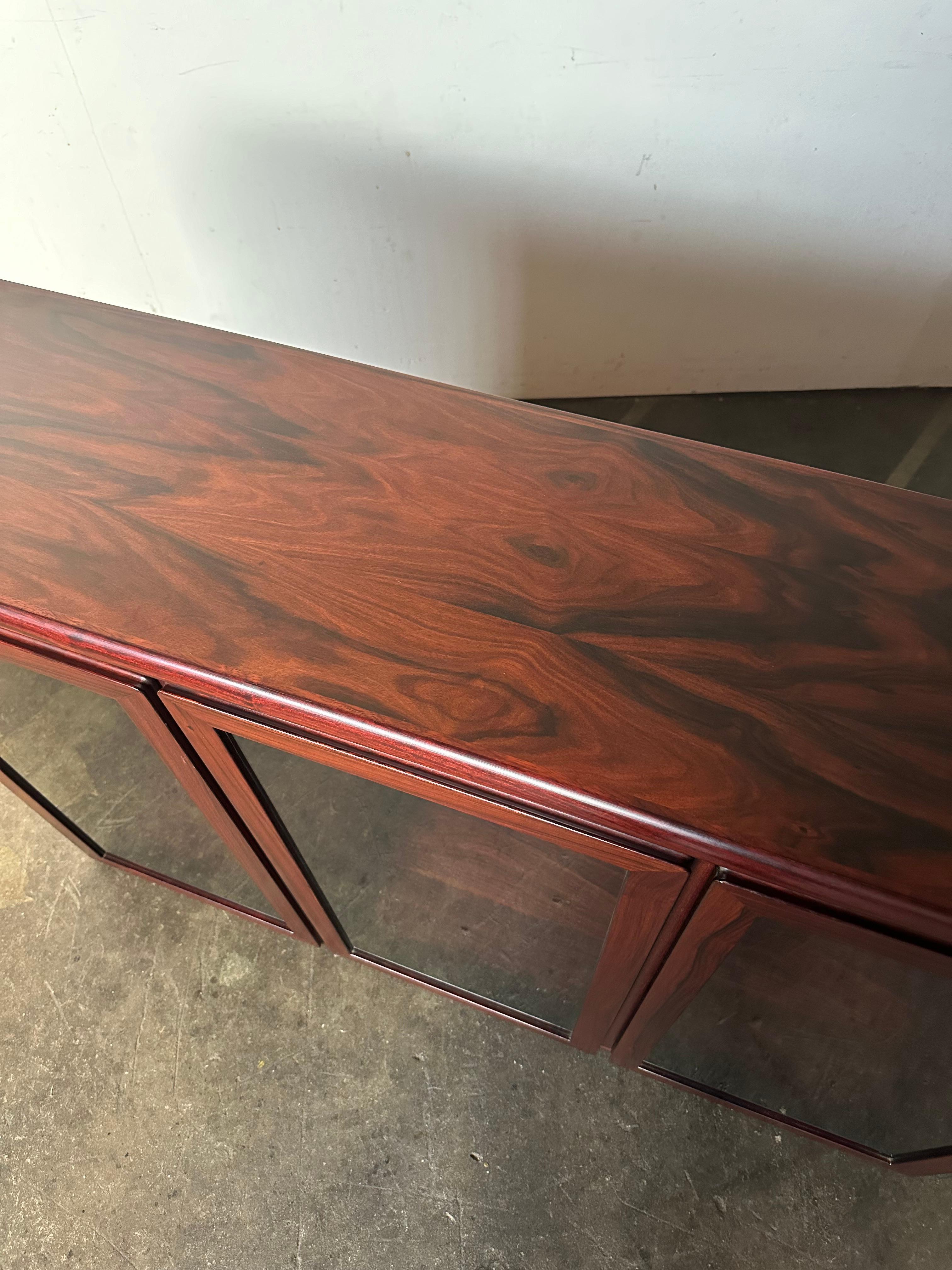 Danish Modern Bookcase Cabinet in Brazilian Rosewood 1