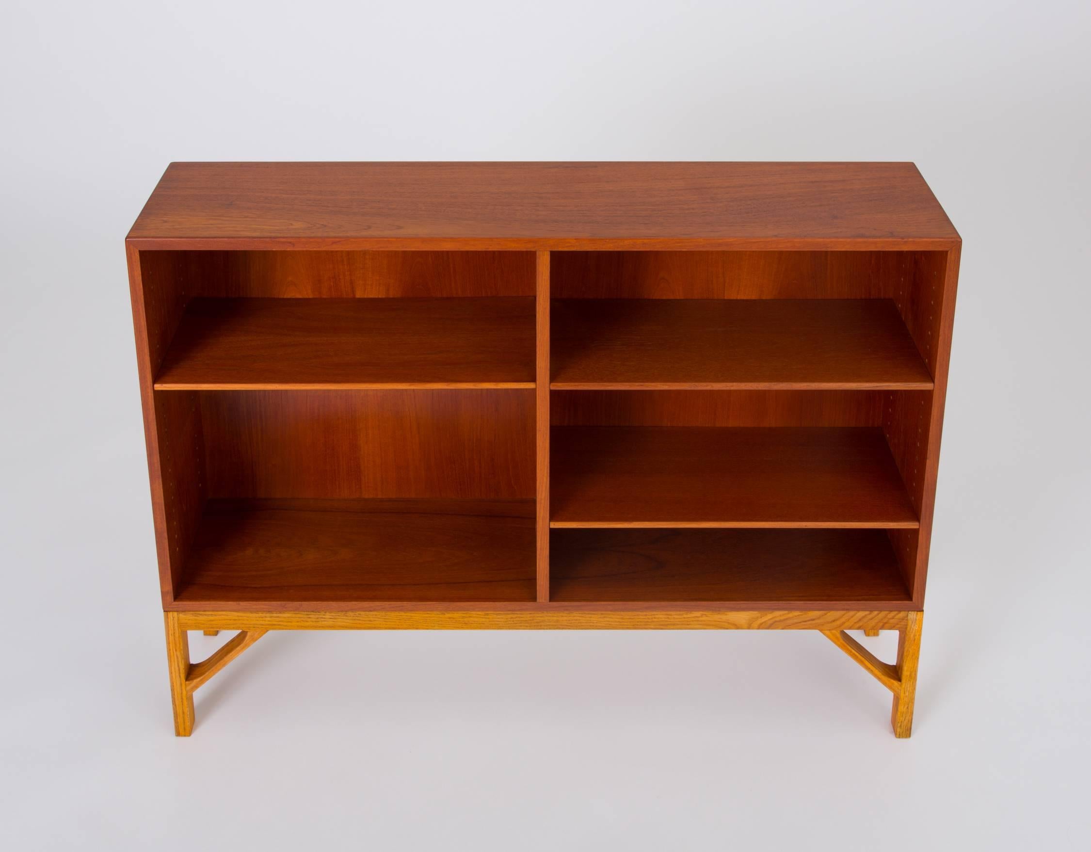 Scandinavian Modern Danish Modern Bookcase in Teak and Oak by Børge Mogensen