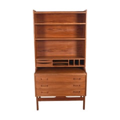 Danish Modern Bookcase / Secretary Desk by P Westergaards