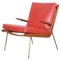 Dänischer moderner dänischer Boomerang-Stuhl von Peter Hvidt und Orla Molgaard-Nielsen