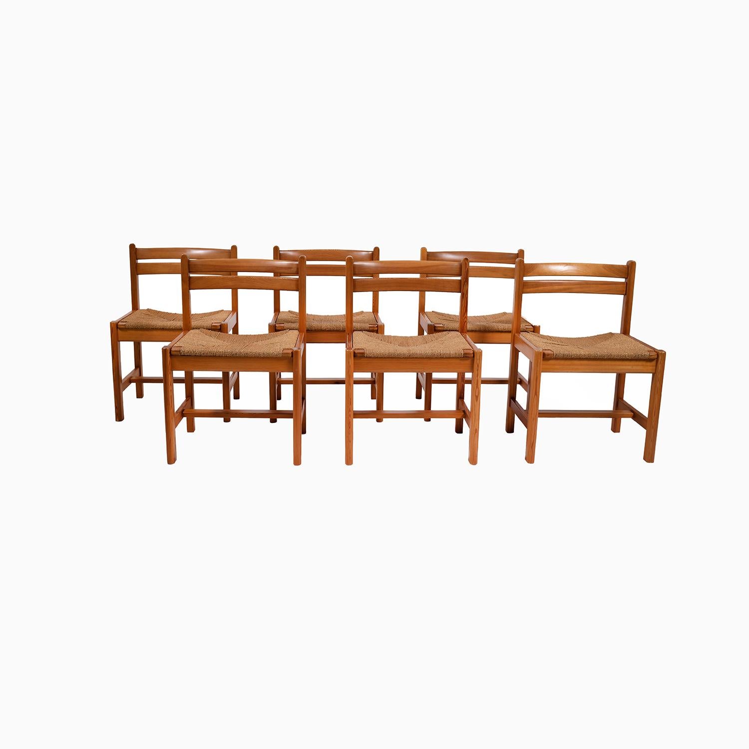 An original and lightly restored set of pine and seagrass “Asserbo” dining chairs. Design by Borge Mogensen for Karl Andersson & Soner. Original seagrass seats are in very nice shape with lots of life left.

Professional, skilled furniture
