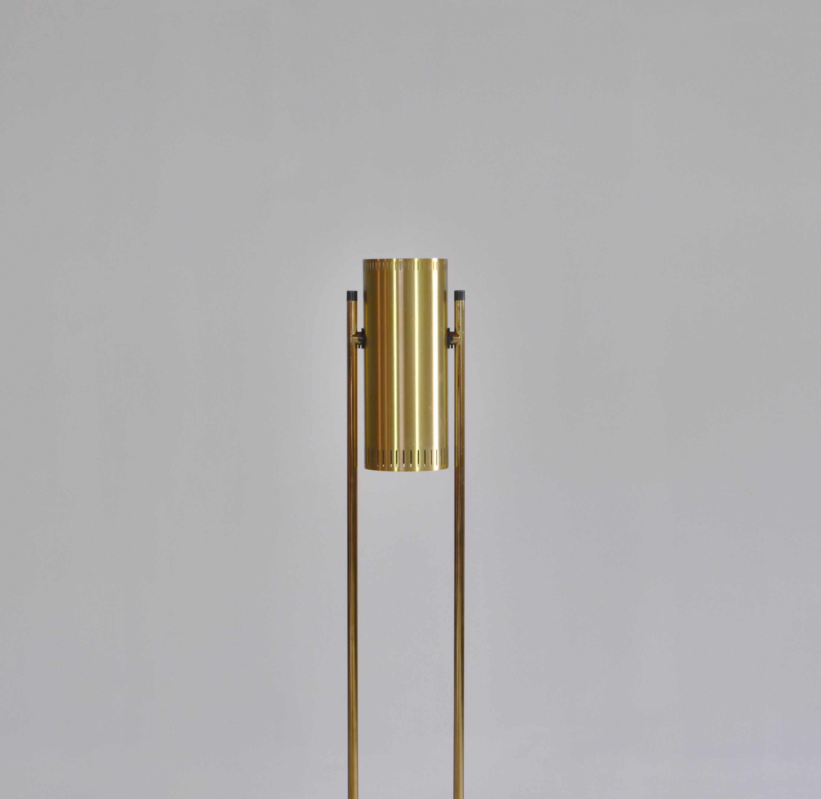 Danish Modern Brass Floor Lamp Model 