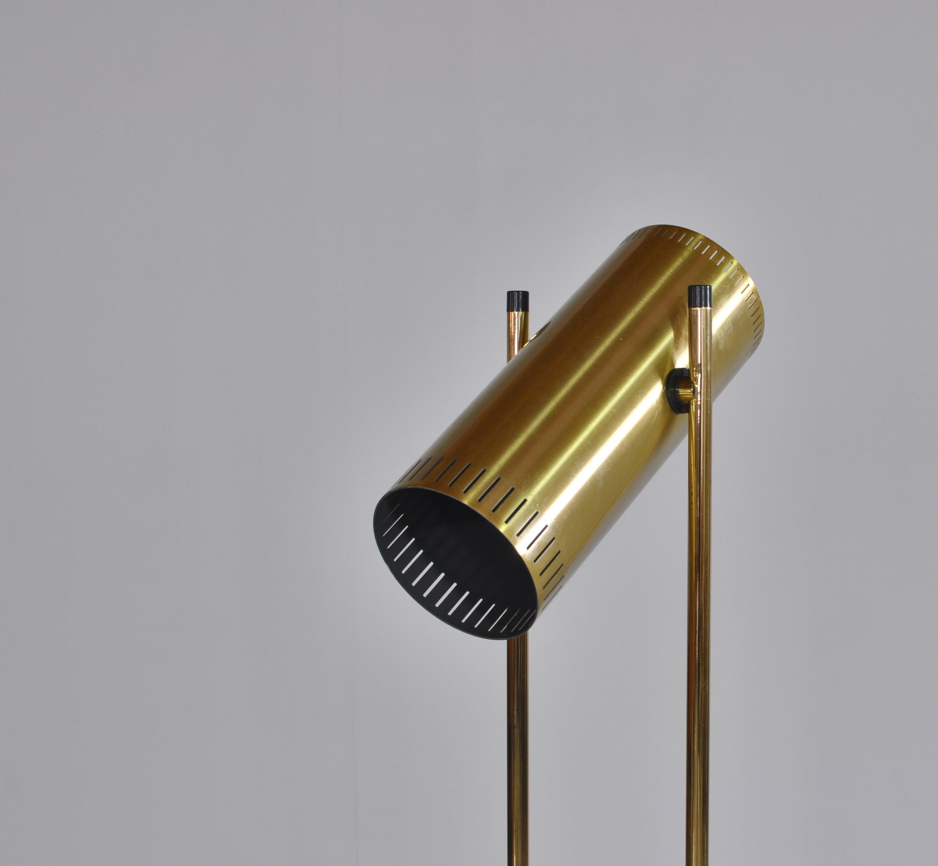 Danish Modern Brass Floor Lamp Model 